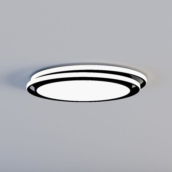 Elegant Ring Light 3D model for Modern Interiors