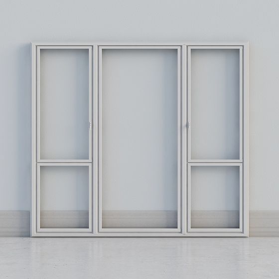 Modern Glass Sliding Door 3D model