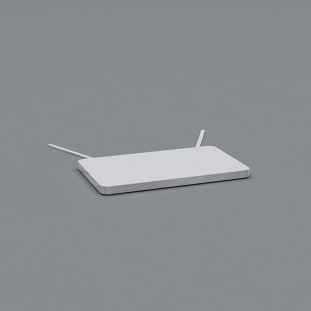 Low Polygon Wireless Router 3D model