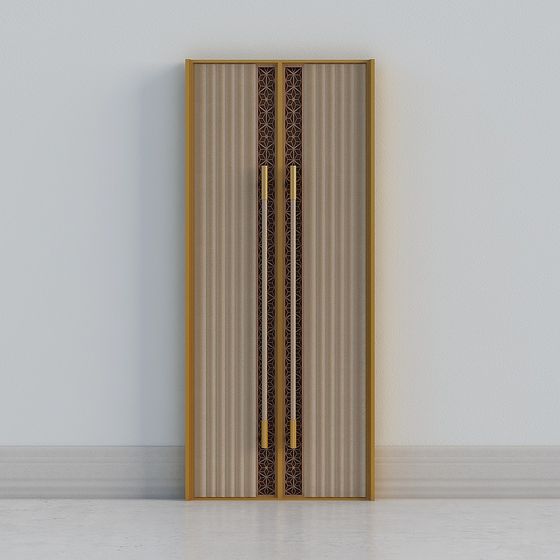 Stripe Art Door 3D Model for Interior Design