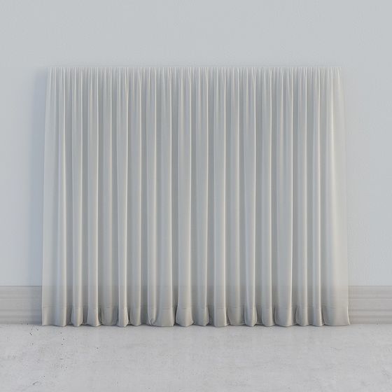 Low Poly 3D Curtain Model for Modern Interiors