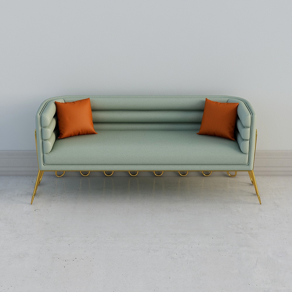 Yvonn art Bronte simple modern fashion casual velvet fabric sofa stainless steel foot lightweight 123 combination