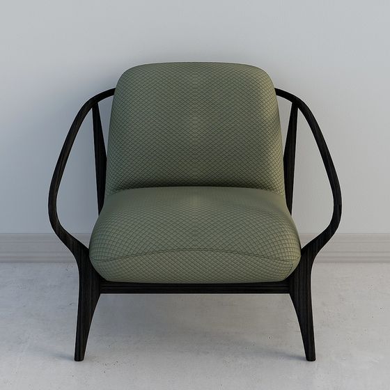 Unique Low-Polygon Armchair 3D model