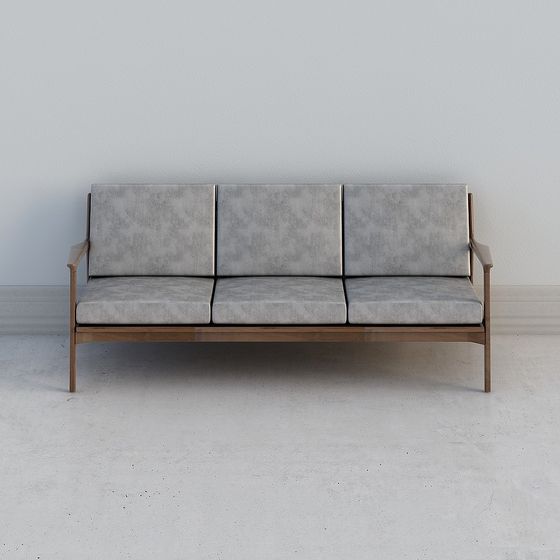 Urban Comfort 3D model Sofa in Low-Polygon Design