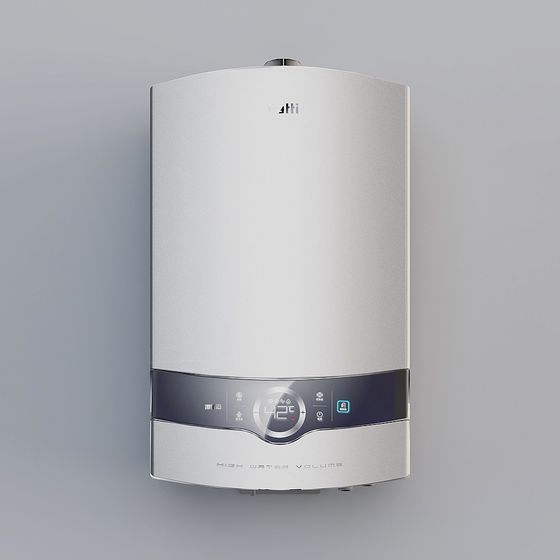 Highly Detailed Modern Water Heater 3D model