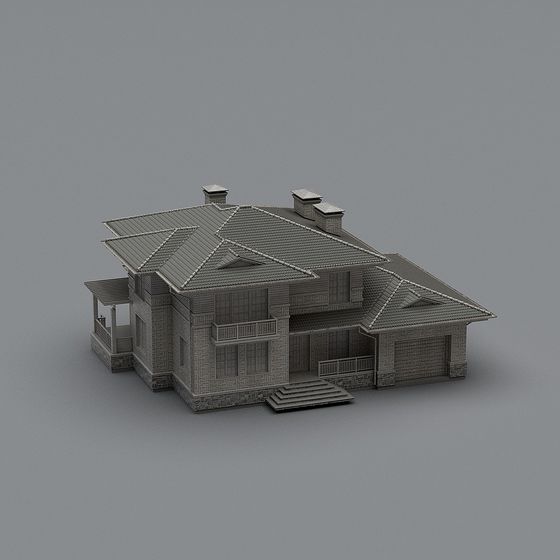 Stunning Low Poly Villa 3D model for Modern Designs