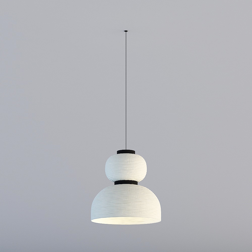 Double Layer Paper Art Pendant Light 3D model