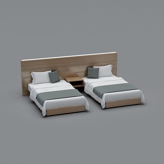 Modern Minimalist Bed 3D model