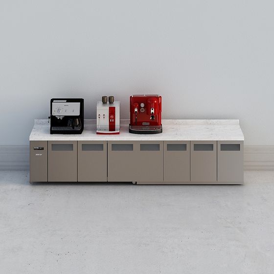 Stylish Coffee Bar Counter 3D model for Modern Spaces