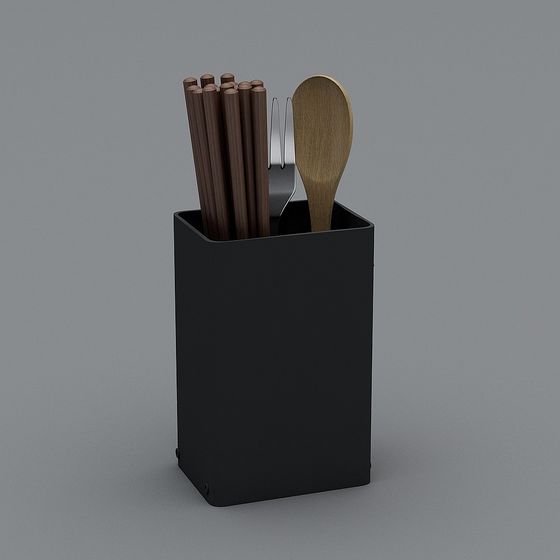 Sleek Kitchen Storage Box 3D model for Creative Projects