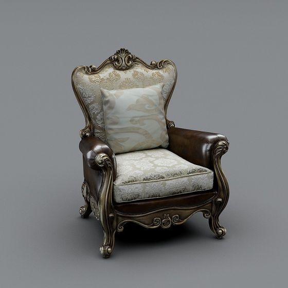 Elegant Classic-Modern Armchair 3D model