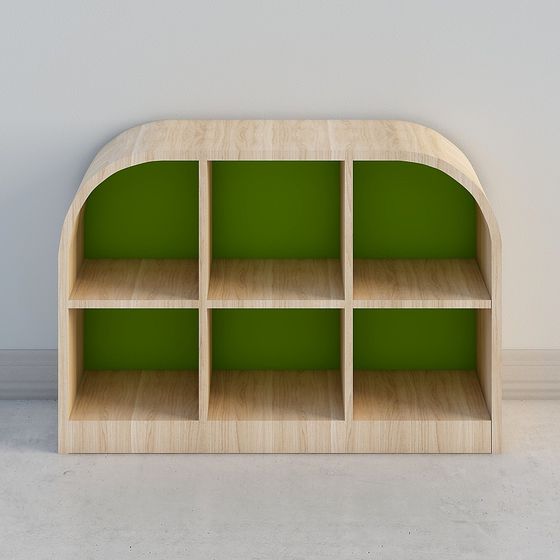 Elegant Arc Bookshelf 3D model for Creative Spaces