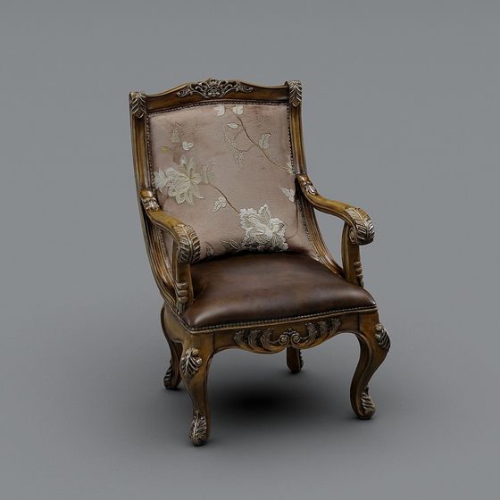 Stylish Retro-Modern 3D Armchair Model