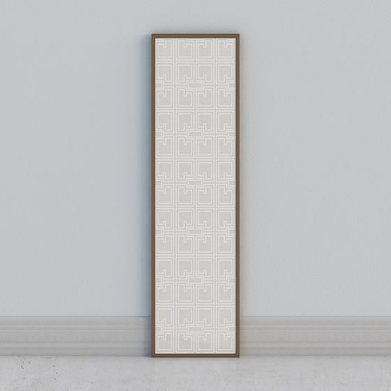 Elegant Geometric Rectangle Mirror 3D model