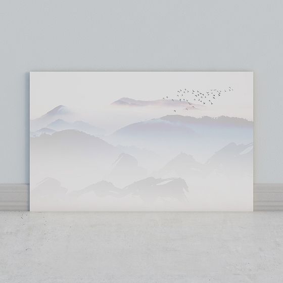 Morning Mist Mountain View 3D model