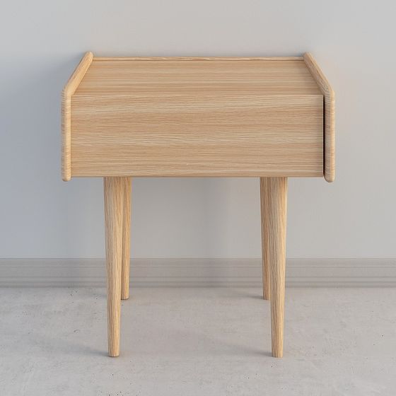 Wooden Side Table 3D model