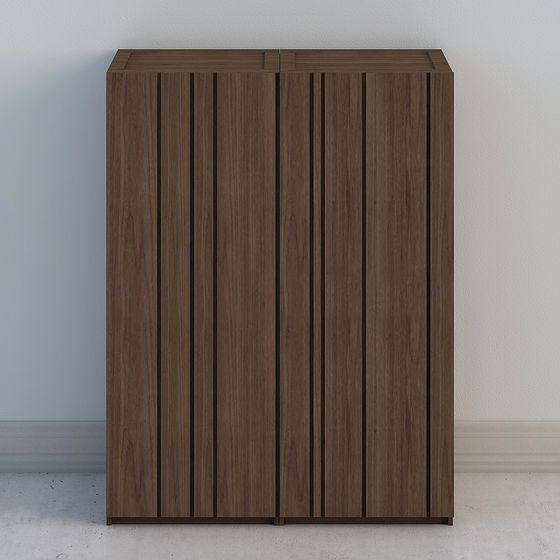 Wood Grain Storage Cabinet 3D model