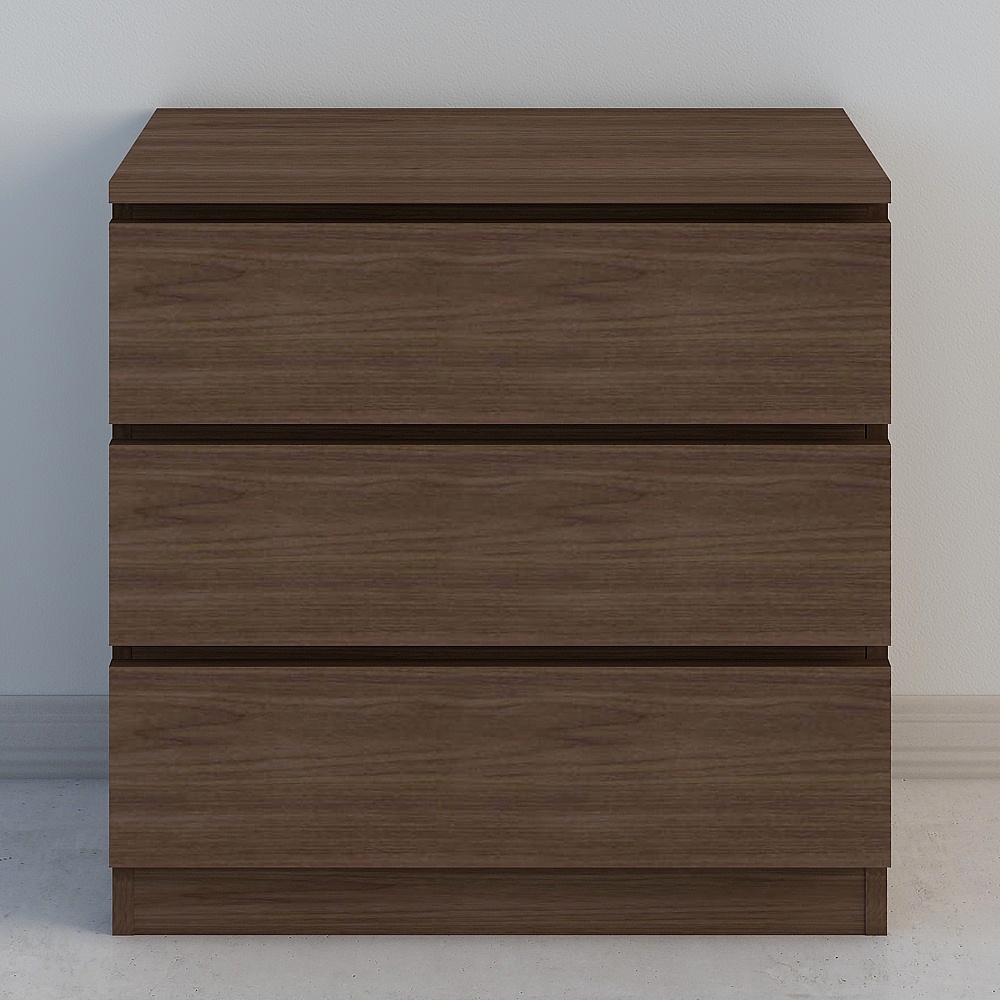 Elegant Low Poly Drawer Cabinet 3D Model