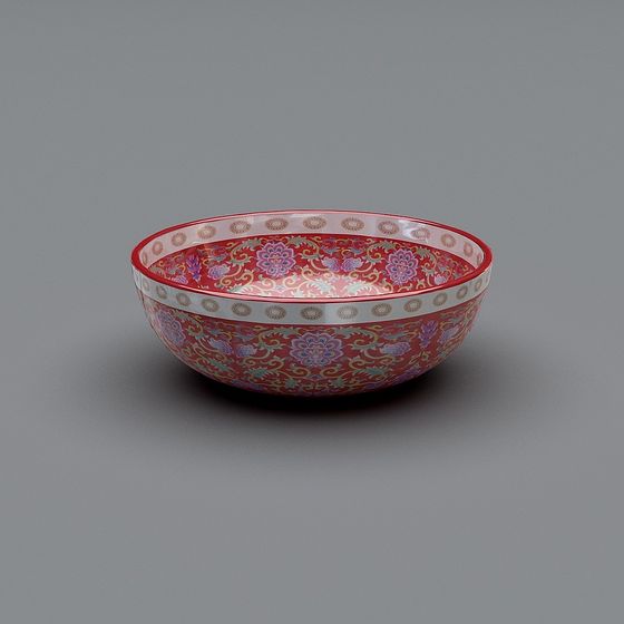 Floral Harmony Bowl 3D model for Creative Projects