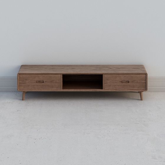 Minimalist TV Stand 3D model for Contemporary Spaces