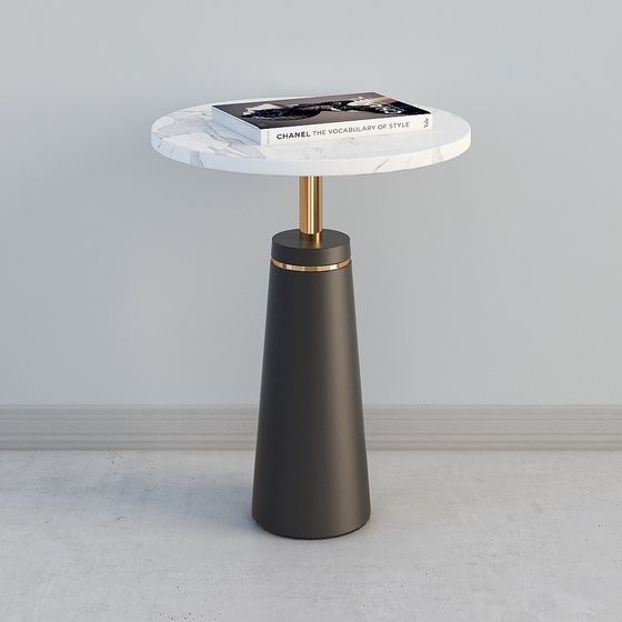 Stylish Minimalist Round Table 3D model