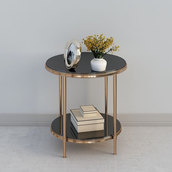 Elegant Round Side Table 3D model for Modern Interiors