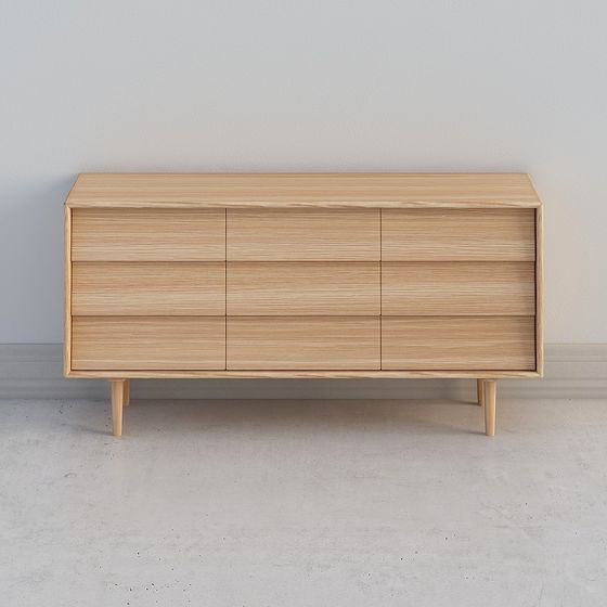 Stylish Wooden Storage Cabinet 3D model