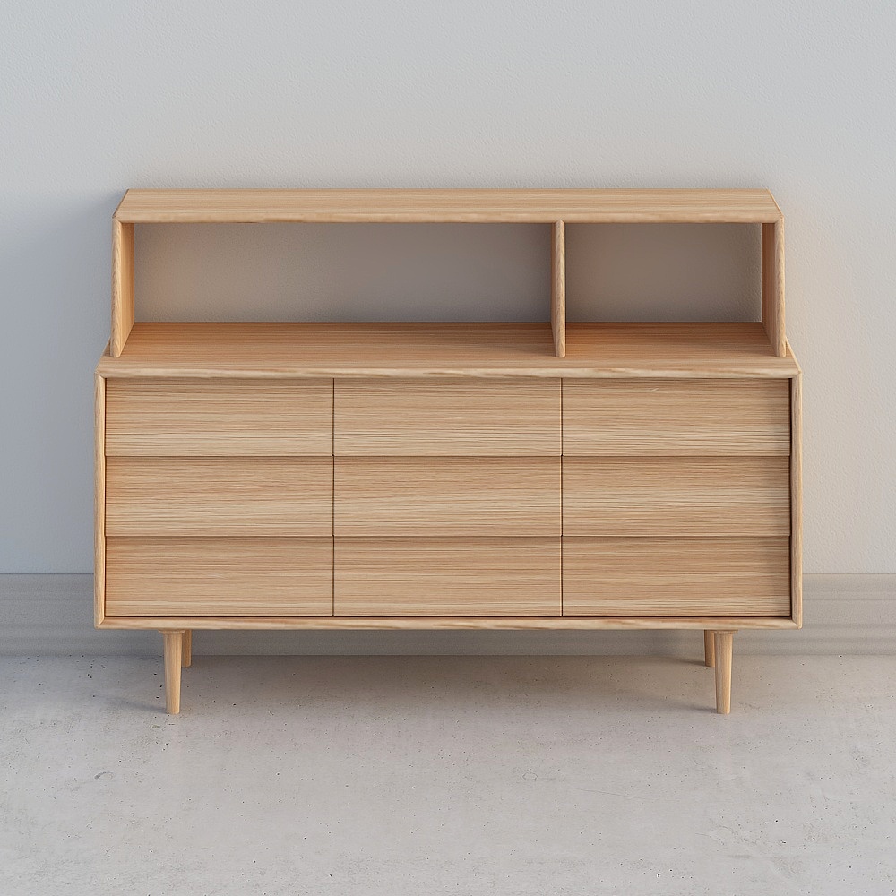 Wooden Storage Cabinet 3D model