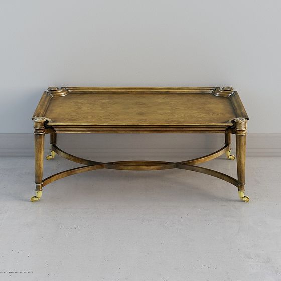 Elegant Vintage Style Coffee Table 3D model