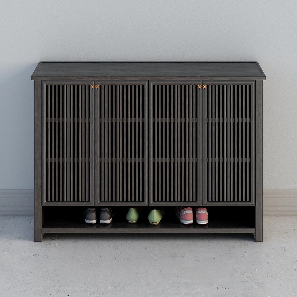Stylish Minimalist Shoe Cabinet 3D model