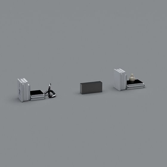 Bookshelf and Stationery 3D model