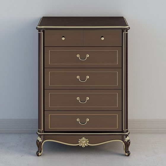 Elegant Vintage Storage Cabinet 3D model for Modern Designs