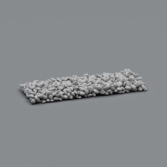 Natural Pebble Pile 3D model for Creative Projects