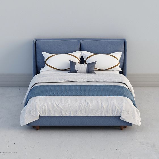 Urban Blues Bed 3D model