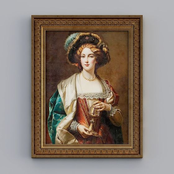 Elegant Court Beauty 3D Model for Creative Projects