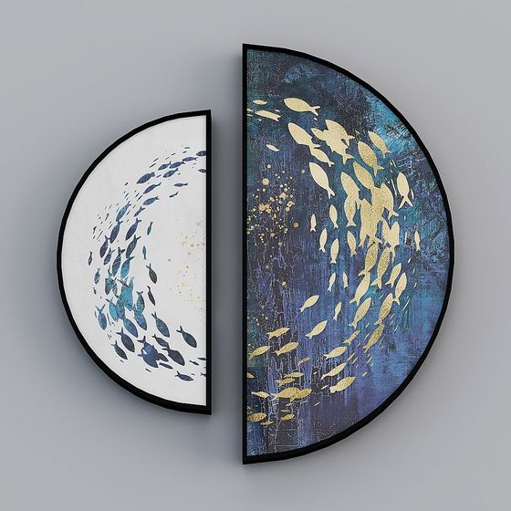 Fish School Migration 3D model