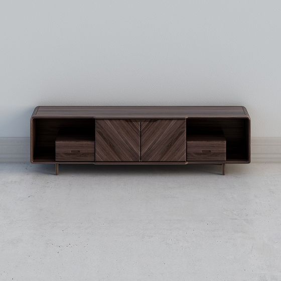 Modern Minimalist TV Stand 3D model