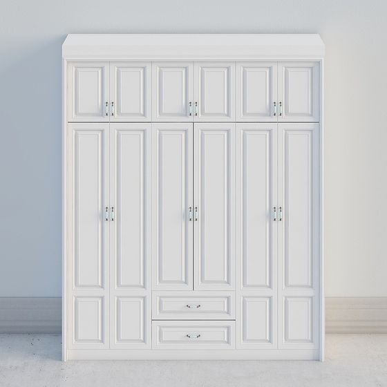 Stylish Minimalist Wardrobe 3D Model for Modern Spaces