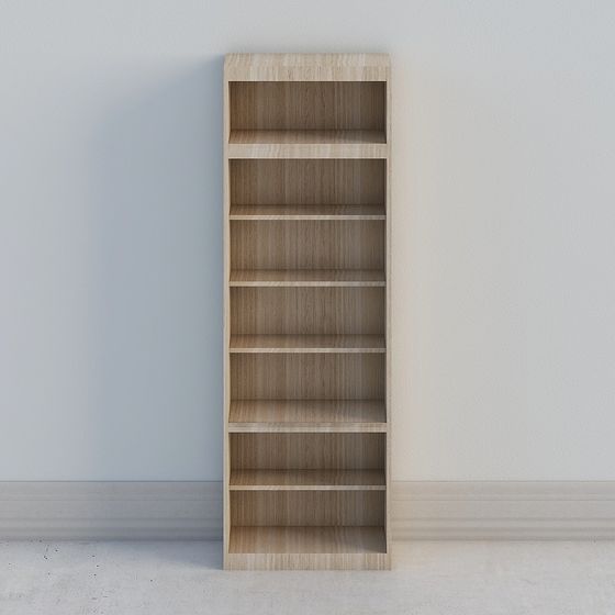 Elegant Low-Polygon Bookshelf 3D model for Creative Spaces