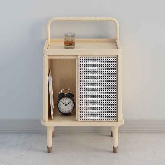 Unique Vintage-Modern Nightstand 3D model