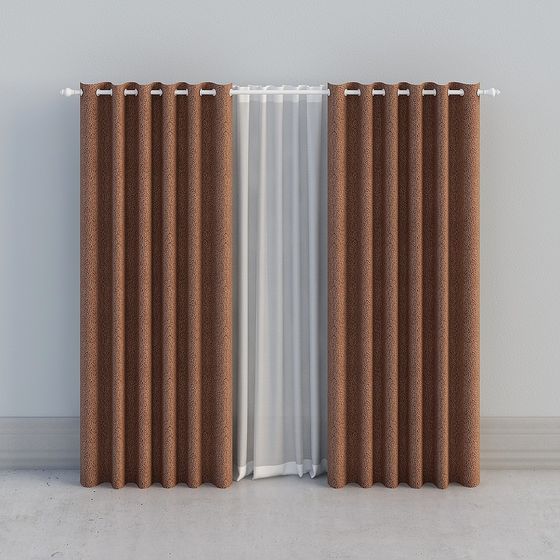 Elegant High-Detail Curtain 3D Model