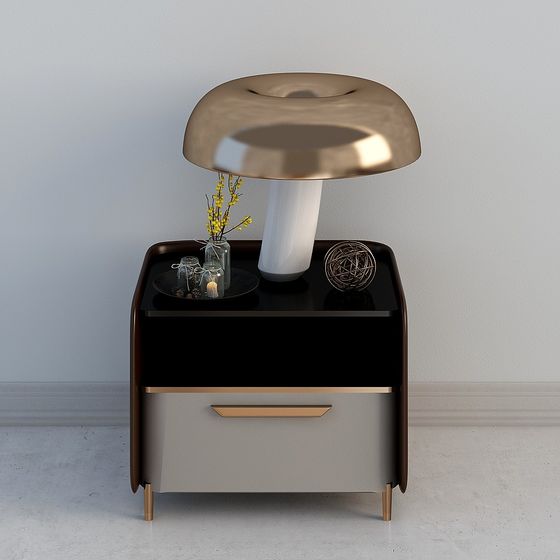 Elegant Modern Nightstand 3D model