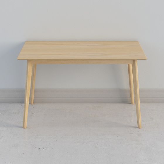 Stylish Low-Poly Wooden Table 3D Model