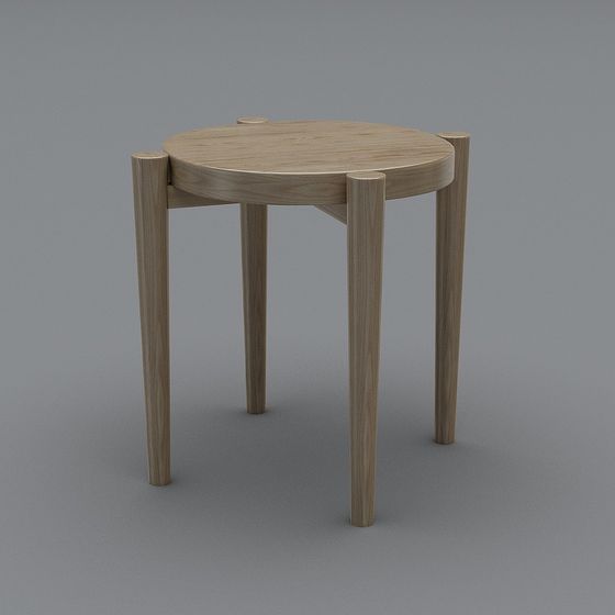 Stylish Low-Poly Round Table 3D model for Creative Projects