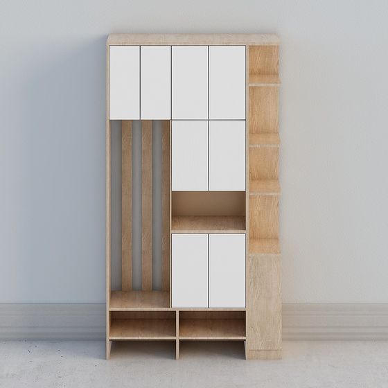 Urban Corner Bookshelf 3D model for Creative Spaces
