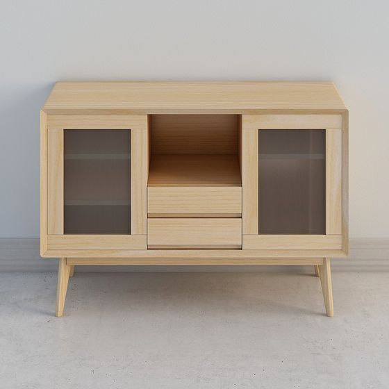 Mid-Century Modern Sideboard 3D model for Creative Projects