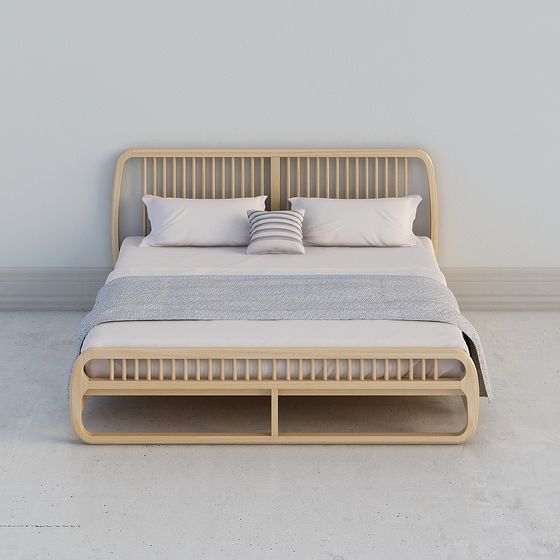 Modern Minimalist Bed Frame 3D model