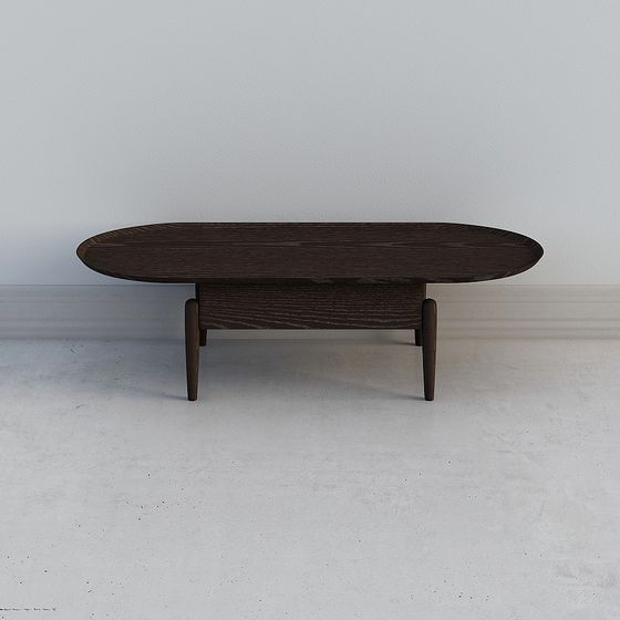 Elegant Oval Coffee Table 3D model