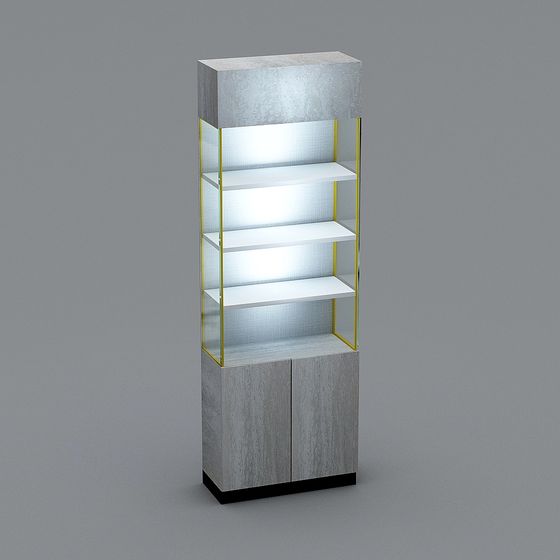 Minimalist Showcase Cabinet 3D model