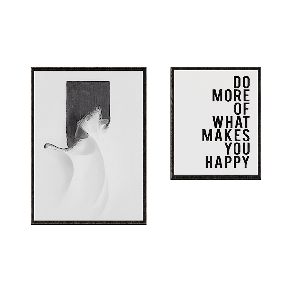 Inspirational Picture Frame 3D Model – Minimalist Cat Silhouette